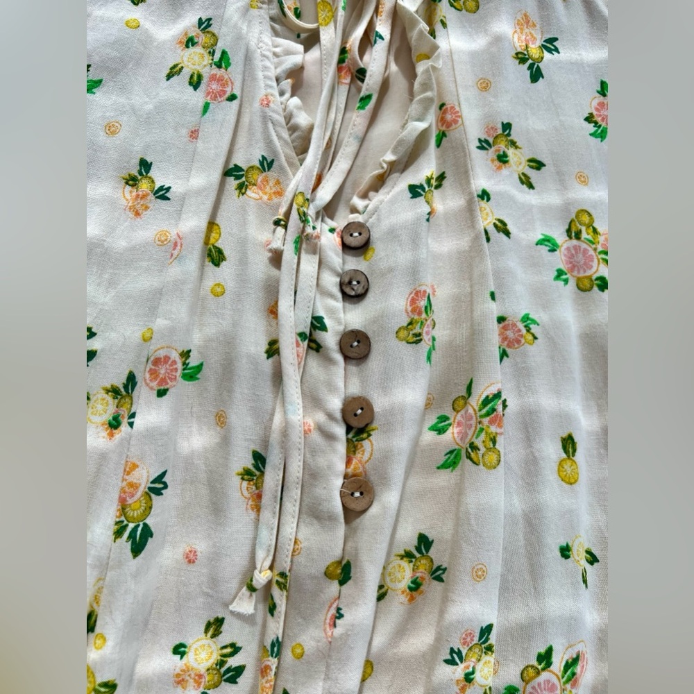 Free People Like a Lady Printed Mini Dress – Size Small, Linen Blend - Picture 15 of 16